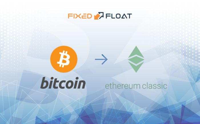 Câmbio Bitcoin para Ethereum Classic
