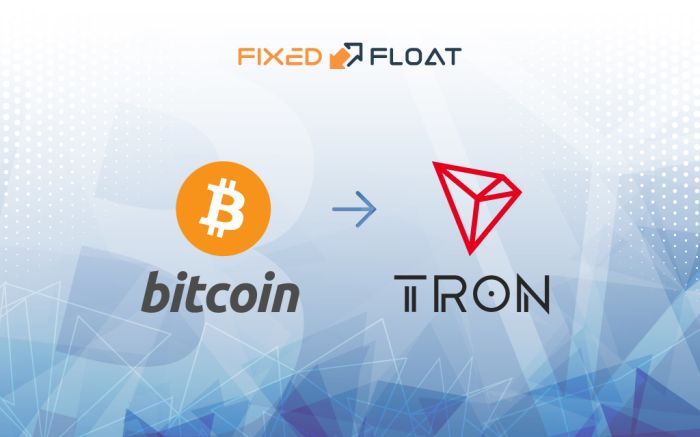 Tauschen Sie Bitcoin gegen Tron