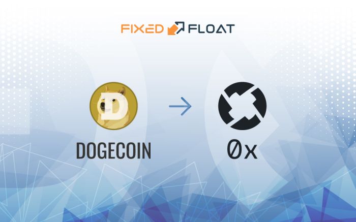 Tauschen Sie Dogecoin gegen 0x