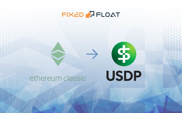 Tauschen Sie Ethereum Classic gegen USDP