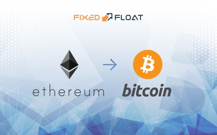 Exchange Ethereum to Bitcoin