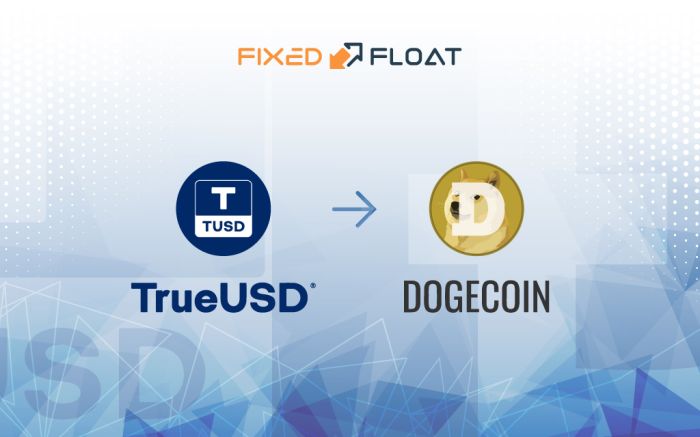 Tauschen Sie TrueUSD gegen Dogecoin