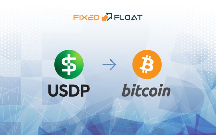 Exchange USDP to Bitcoin