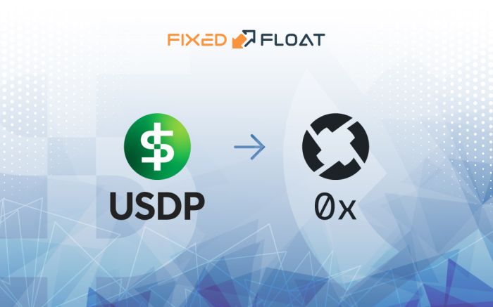 Câmbio USDP para 0x